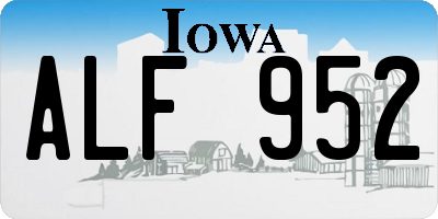 IA license plate ALF952