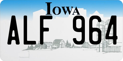 IA license plate ALF964