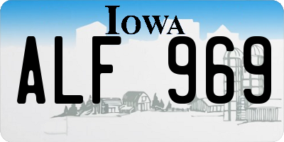 IA license plate ALF969