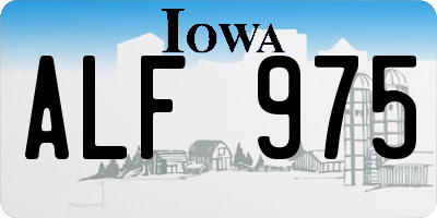 IA license plate ALF975