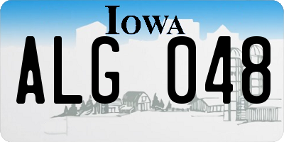 IA license plate ALG048