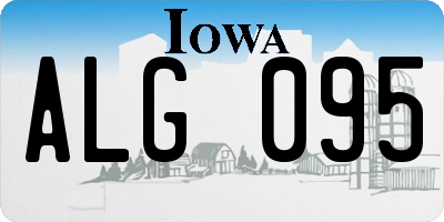 IA license plate ALG095
