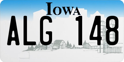 IA license plate ALG148