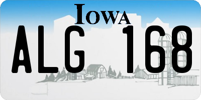 IA license plate ALG168