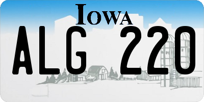 IA license plate ALG220
