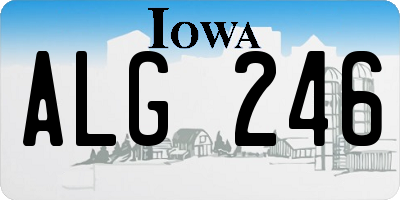 IA license plate ALG246