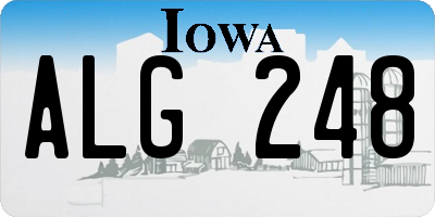 IA license plate ALG248