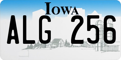 IA license plate ALG256
