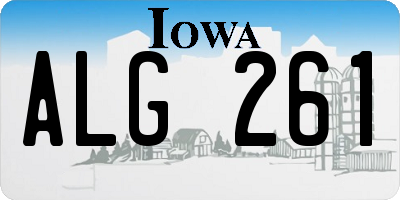 IA license plate ALG261