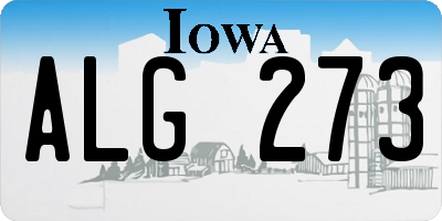 IA license plate ALG273