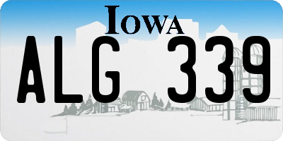 IA license plate ALG339