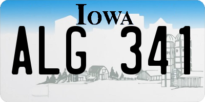 IA license plate ALG341