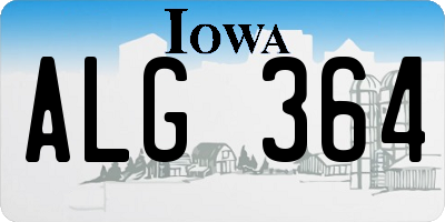 IA license plate ALG364