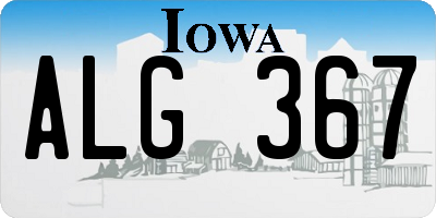 IA license plate ALG367