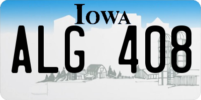 IA license plate ALG408