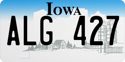 IA license plate ALG427
