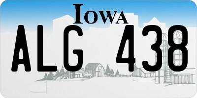 IA license plate ALG438