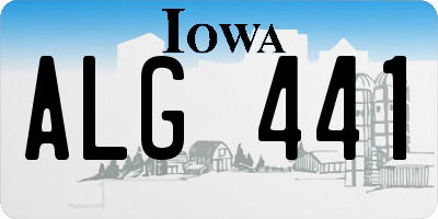 IA license plate ALG441