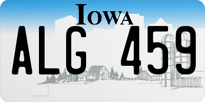 IA license plate ALG459