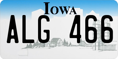 IA license plate ALG466