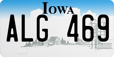 IA license plate ALG469