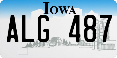 IA license plate ALG487