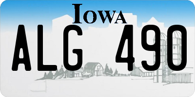 IA license plate ALG490