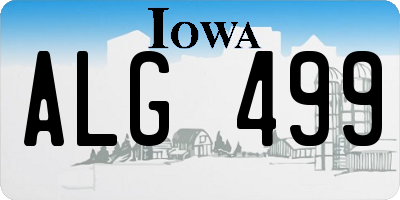 IA license plate ALG499
