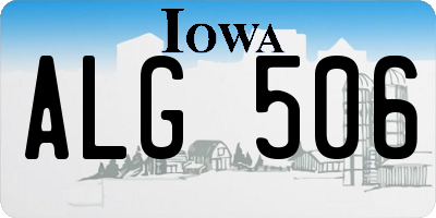 IA license plate ALG506