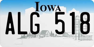 IA license plate ALG518