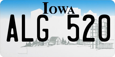 IA license plate ALG520