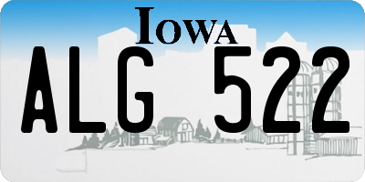 IA license plate ALG522