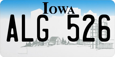 IA license plate ALG526