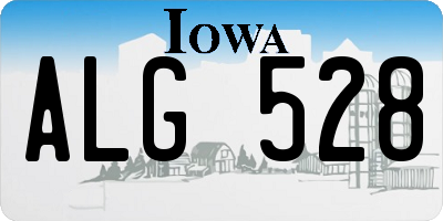 IA license plate ALG528