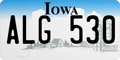 IA license plate ALG530
