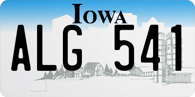 IA license plate ALG541