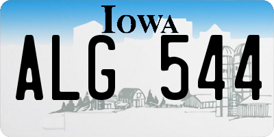IA license plate ALG544
