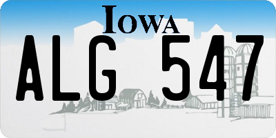 IA license plate ALG547