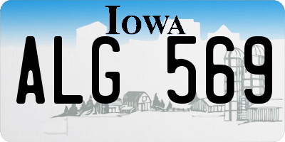 IA license plate ALG569