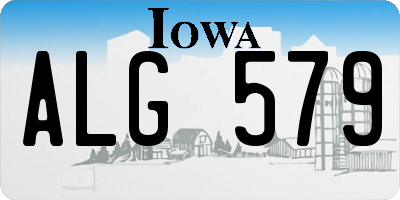 IA license plate ALG579