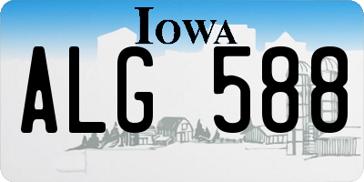 IA license plate ALG588