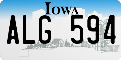 IA license plate ALG594