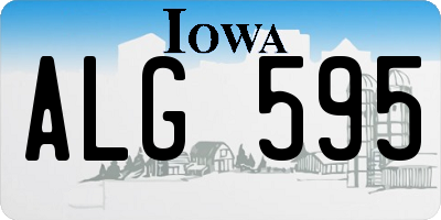 IA license plate ALG595