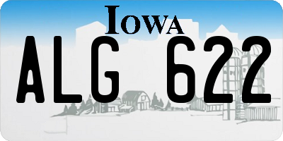 IA license plate ALG622