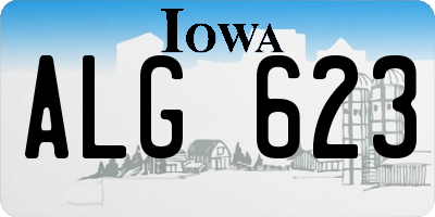 IA license plate ALG623