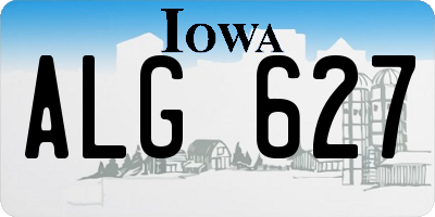 IA license plate ALG627