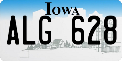 IA license plate ALG628