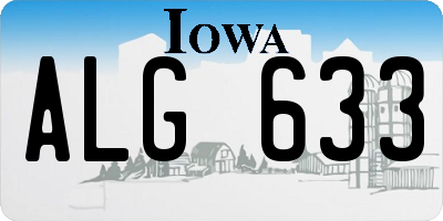 IA license plate ALG633