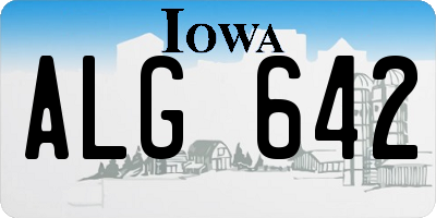 IA license plate ALG642