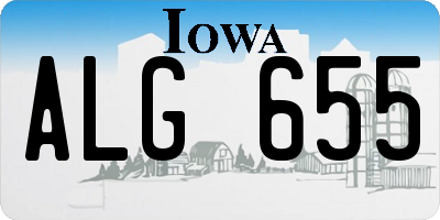 IA license plate ALG655